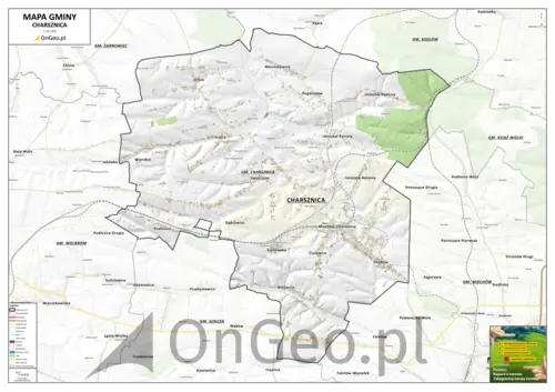 Mapa gminy Charsznica